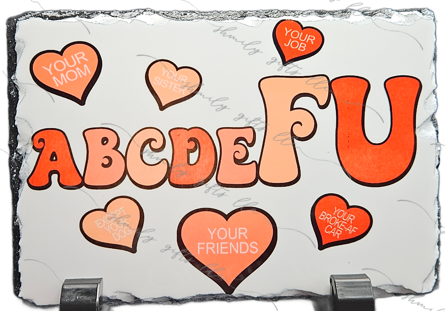 3"x5" Slate - ABCDEFU