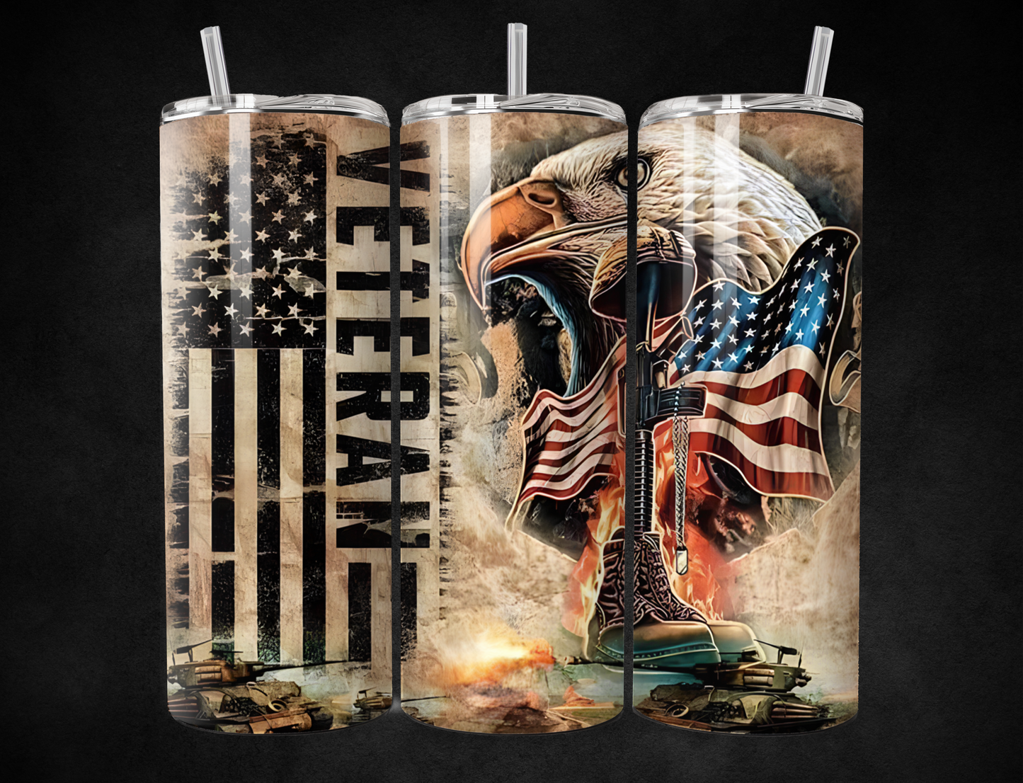 Tumbler - Veteran w/Eagle