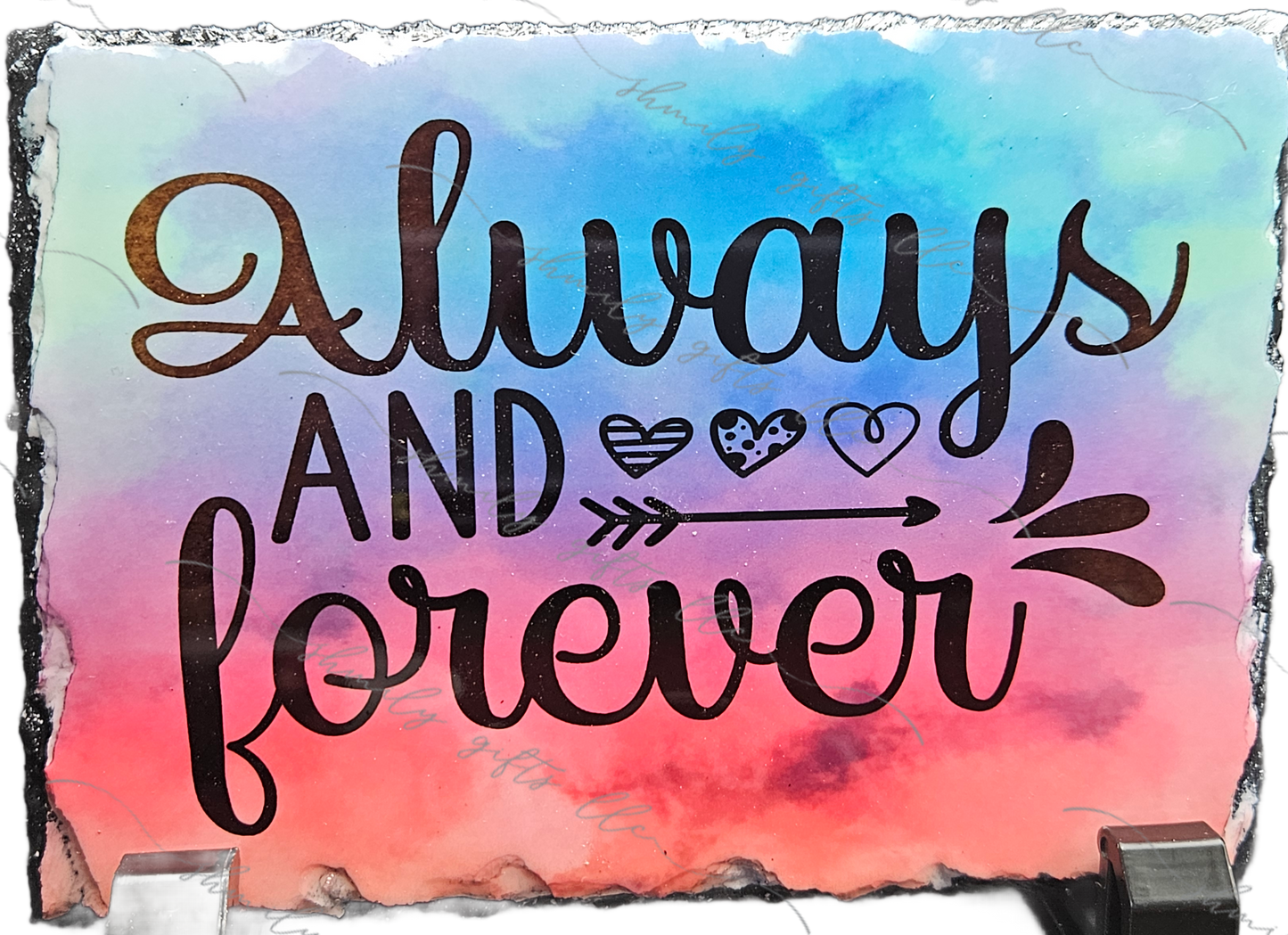 3"x5" Slate - Always & Forever