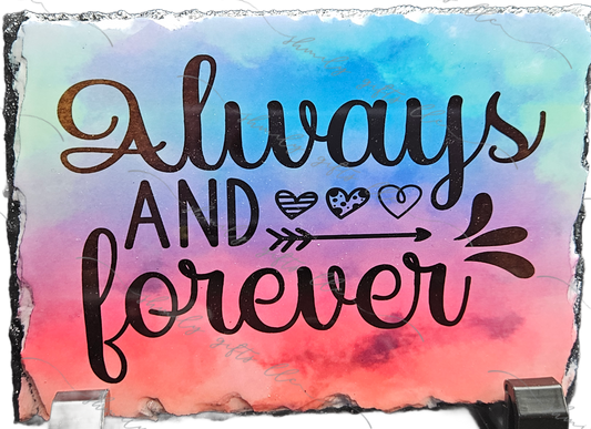 3"x5" Slate - Always & Forever