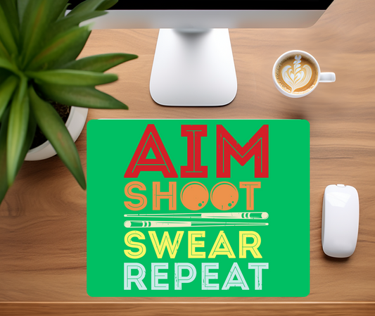 Mouse Pad - Billiards - Aim Shoot Swear