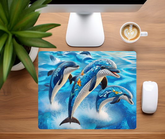 Mouse Pad - Dolphins Mosaic