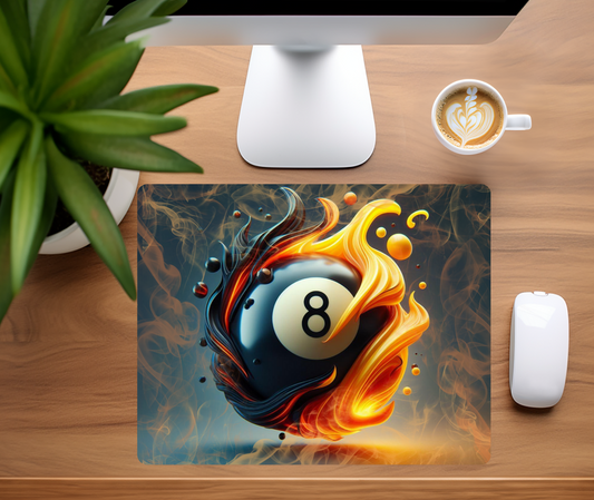 Mouse Pad - Billiards - Fire 8ball