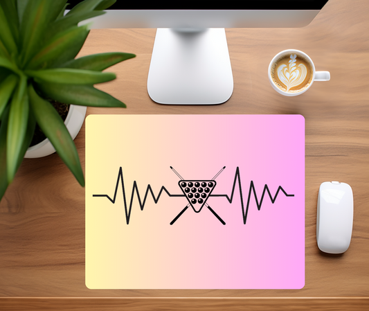 Mouse Pad - Billiards - Heartbeat - pink