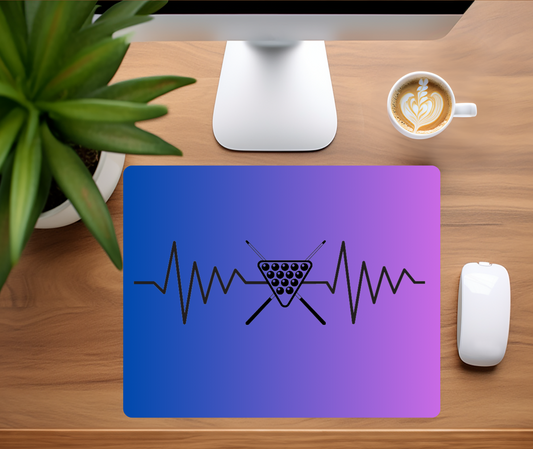 Mouse Pad - Billiards - Heartbeat - purple