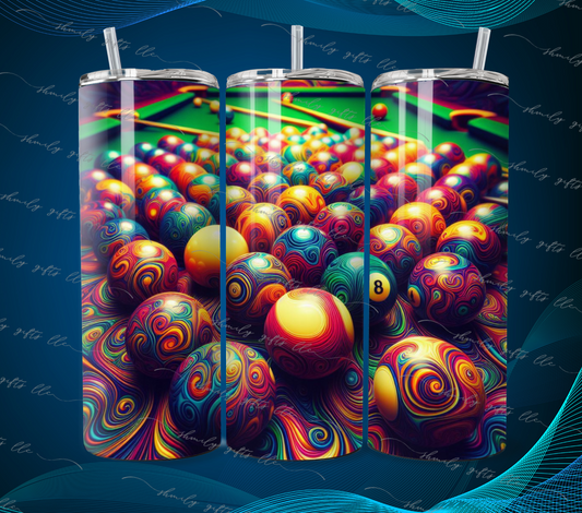 Tumbler -Pooltable - Colorful